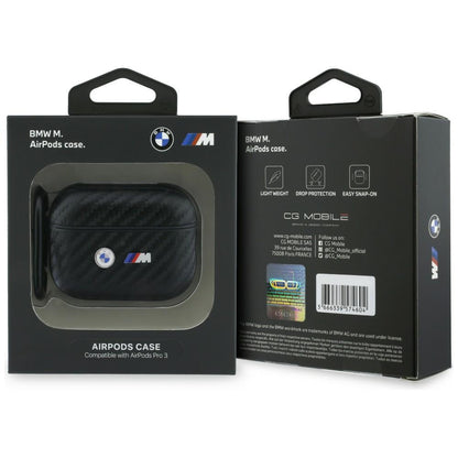 BMW Carbon Metal Logo Case for AirPods Pro 3 - Black_3