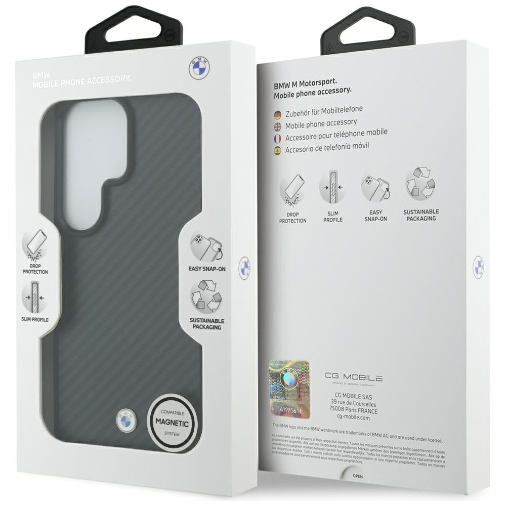 BMW Sign Magnetic Carbon Fiber MagSafe Case for Samsung Galaxy S26 Ultra - Black_7