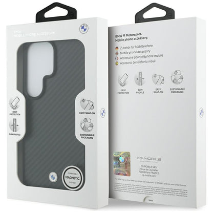 BMW Sign Magnetic Carbon Fiber MagSafe Case for Samsung Galaxy S26 Ultra - Black_7