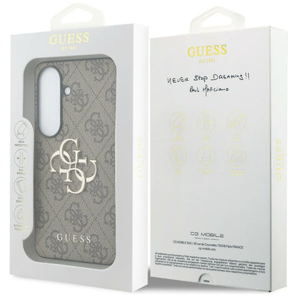Guess 4G Big Metal Logo Case for Samsung Galaxy S26 - Brown_7