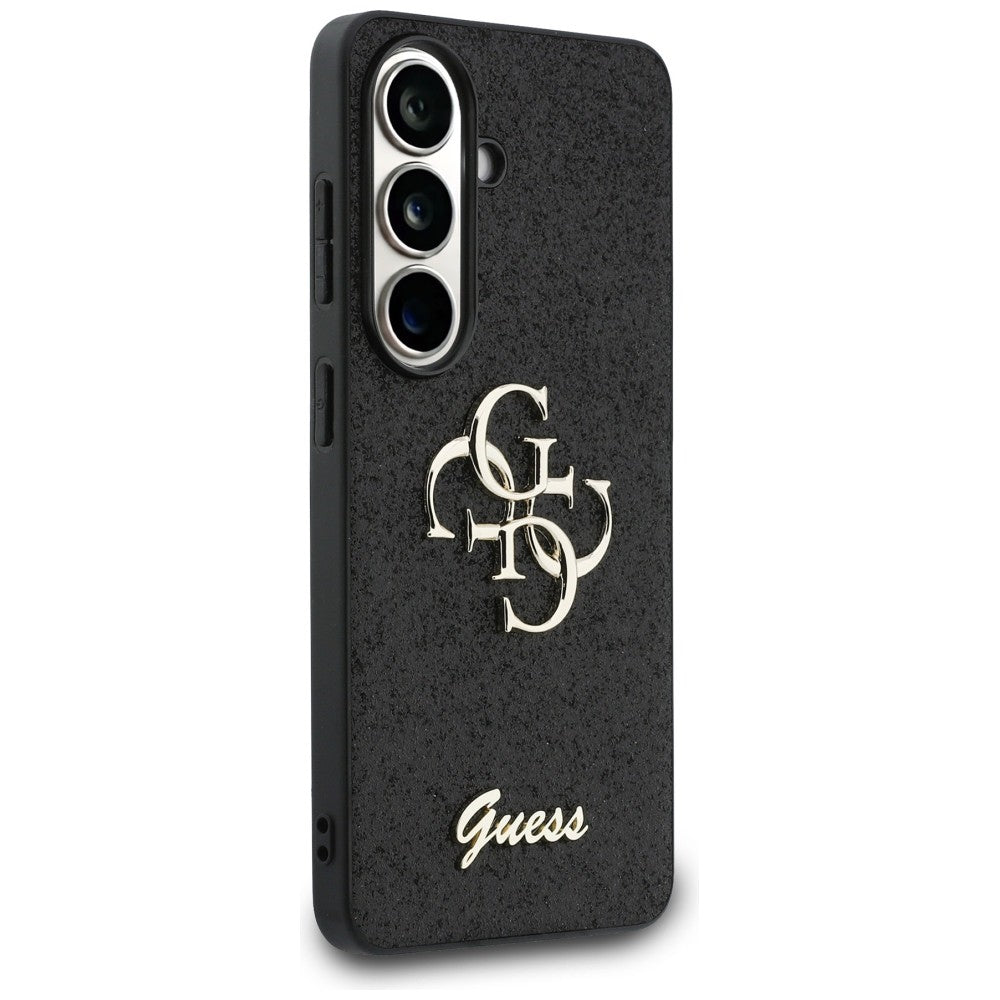 Guess Fixed Glitter Big 4G Metal Logo case for Samsung Galaxy S26 - black_3