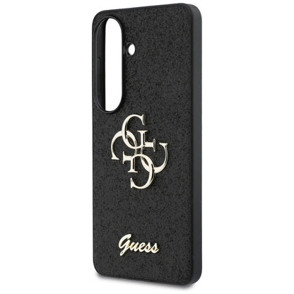 Guess Fixed Glitter Big 4G Metal Logo case for Samsung Galaxy S26 - black_5