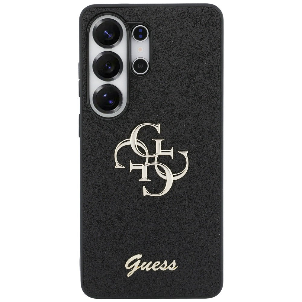 Guess Fixed Glitter Big 4G Metal Logo case for Samsung Galaxy S26 Ultra - black_2