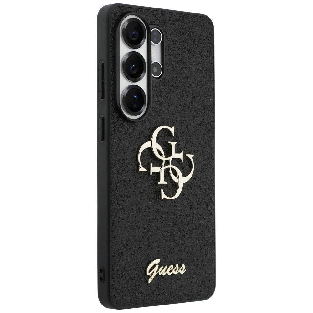 Guess Fixed Glitter Big 4G Metal Logo case for Samsung Galaxy S26 Ultra - black_3