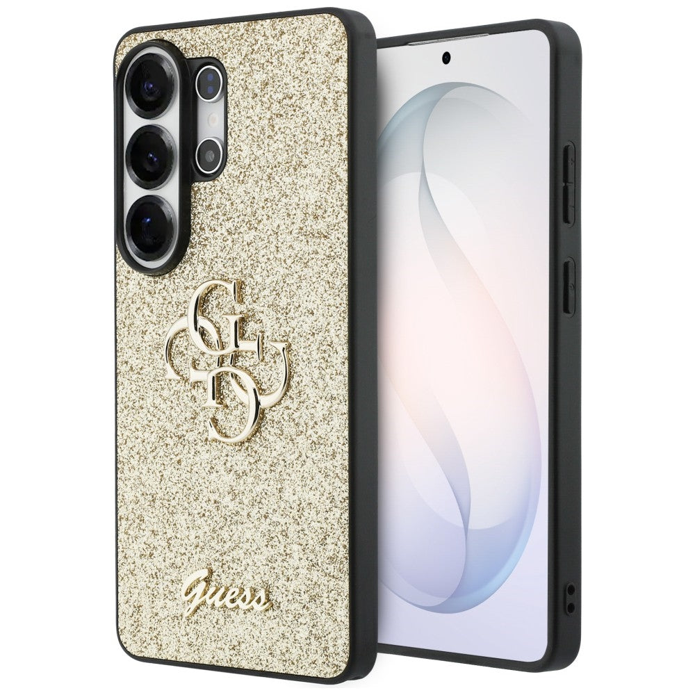 Guess Fixed Glitter Big 4G Metal Logo case for Samsung Galaxy S26 Ultra - gold_0