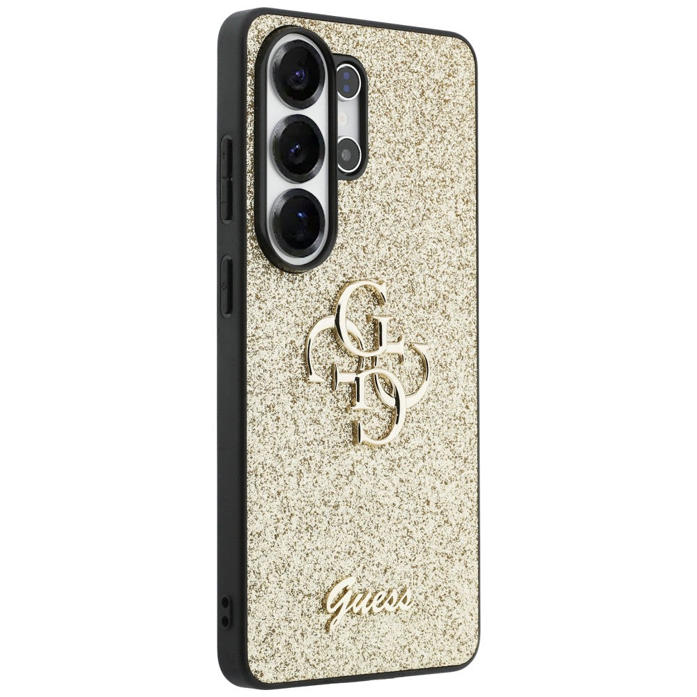 Guess Fixed Glitter Big 4G Metal Logo case for Samsung Galaxy S26 Ultra - gold_3