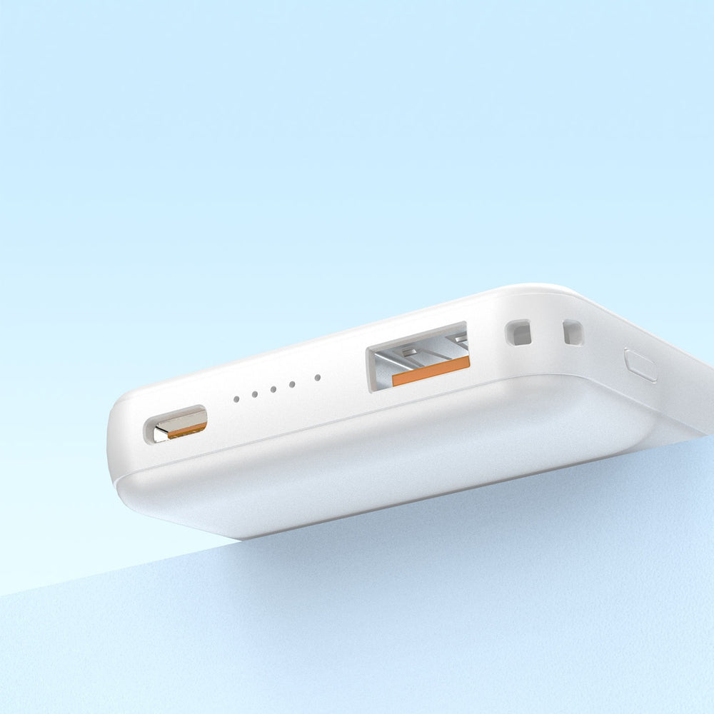 Dudao K14S Magnetic Power Bank 20W 5000mAh 1x USB-A 1x USB-C - White_3