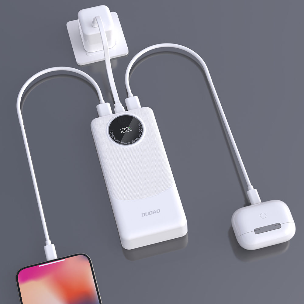 Dudao K12Pro Power Bank 22.5W PD 20000mAh USB-A, USB-C - White_1
