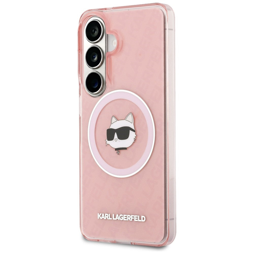 Karl Lagerfeld IML Repeated Choupette MagSafe Case for Samsung Galaxy S26 - Pink_1