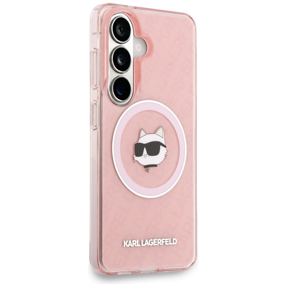 Karl Lagerfeld IML Repeated Choupette MagSafe Case for Samsung Galaxy S26 - Pink_3