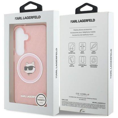 Karl Lagerfeld IML Repeated Choupette MagSafe Case for Samsung Galaxy S26 - Pink_7
