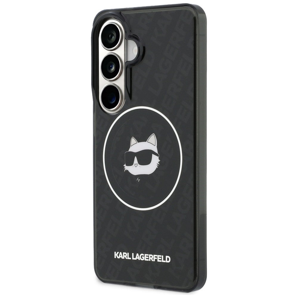 Karl Lagerfeld IML Repeated Choupette MagSafe Case for Samsung Galaxy S26 - Black_1