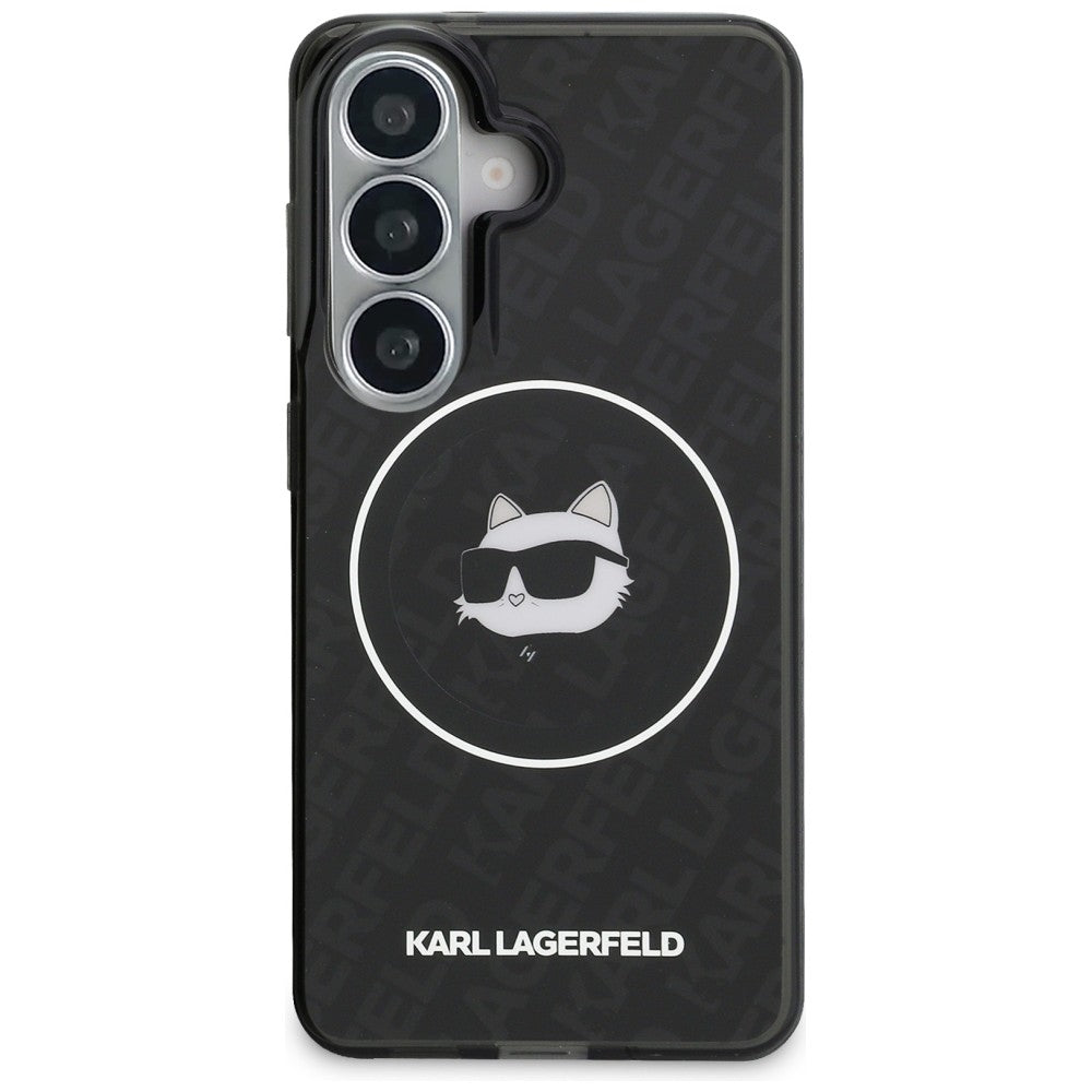 Karl Lagerfeld IML Repeated Choupette MagSafe Case for Samsung Galaxy S26 - Black_2