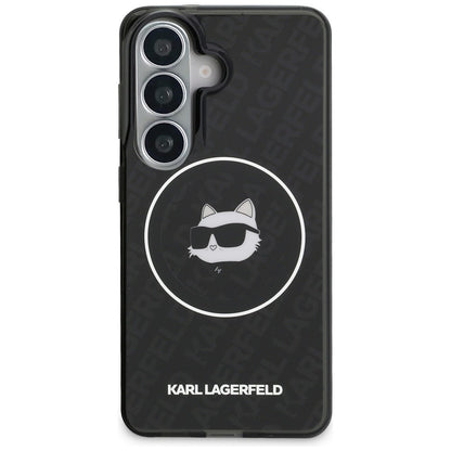 Karl Lagerfeld IML Repeated Choupette MagSafe Case for Samsung Galaxy S26 - Black_2