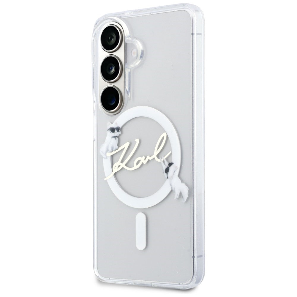 Karl Lagerfeld IML KC Script MagSafe Case for Samsung Galaxy S26 - Transparent_1