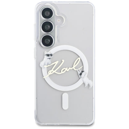 Karl Lagerfeld IML KC Script MagSafe Case for Samsung Galaxy S26 - Transparent_2