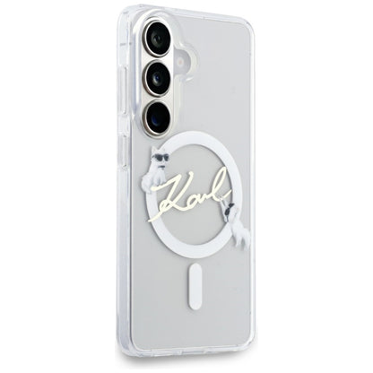 Karl Lagerfeld IML KC Script MagSafe Case for Samsung Galaxy S26 - Transparent_3