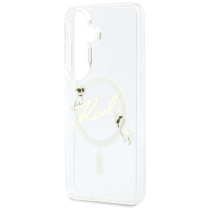 Karl Lagerfeld IML KC Script MagSafe Case for Samsung Galaxy S26 - Transparent_5
