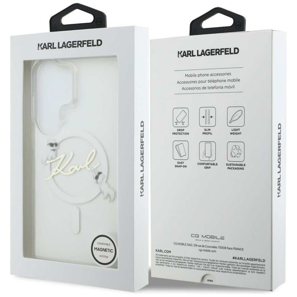 Karl Lagerfeld IML KC Script MagSafe Case for Samsung Galaxy S26 Ultra - Transparent_7