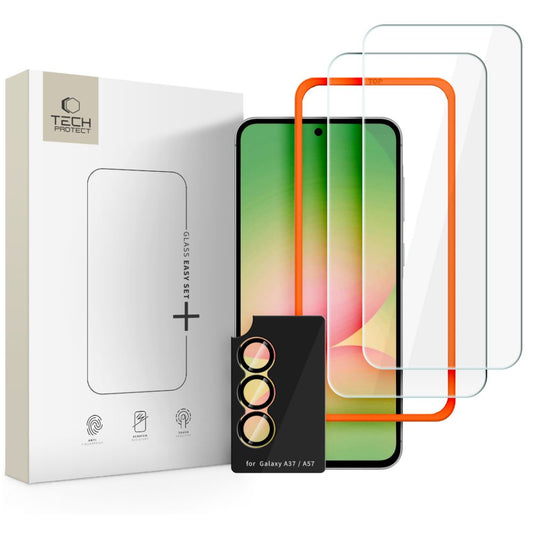Tech-Protect Easy Set+ 3-Pack Tempered Glass for Samsung Galaxy A37 5G_0