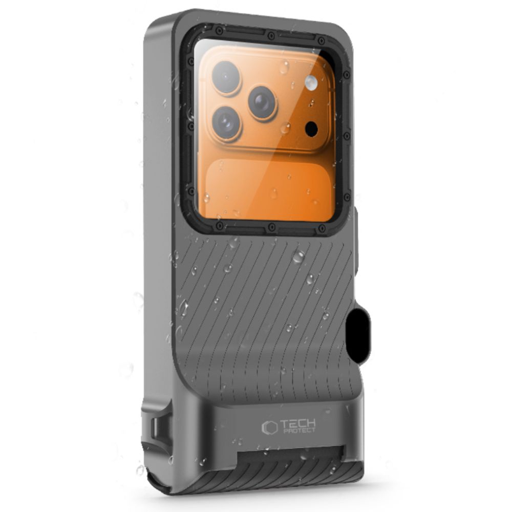 Tech-Protect IPX8 Pro Waterproof Phone Case - Gray and Black_1