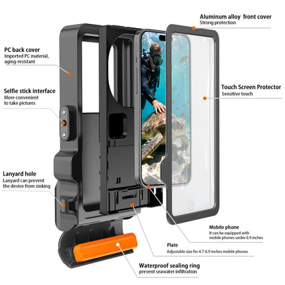 Tech-Protect IPX8 Pro Waterproof Phone Case - Gray and Black_3