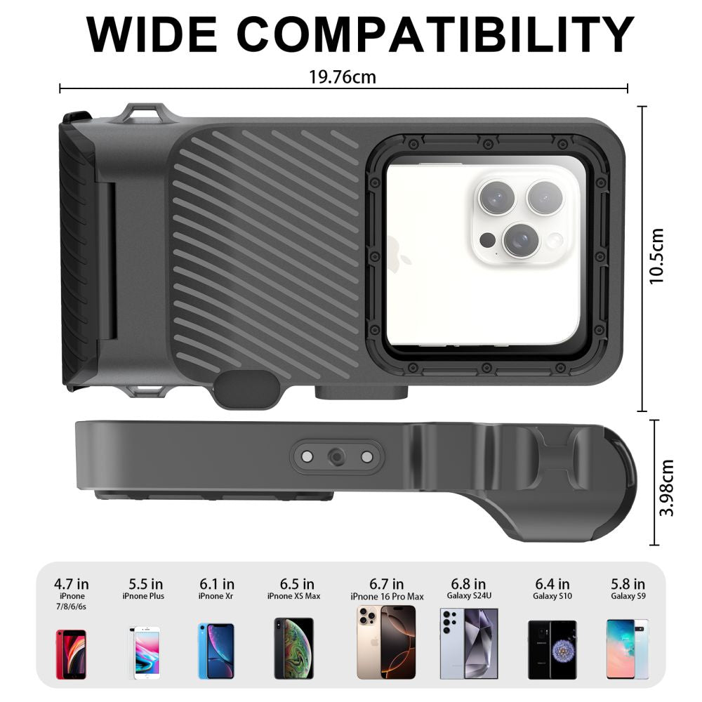 Tech-Protect IPX8 Pro Waterproof Phone Case - Gray and Black_4