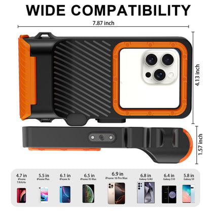Tech-Protect IPX8 Pro Waterproof Phone Case - Orange and Black_4