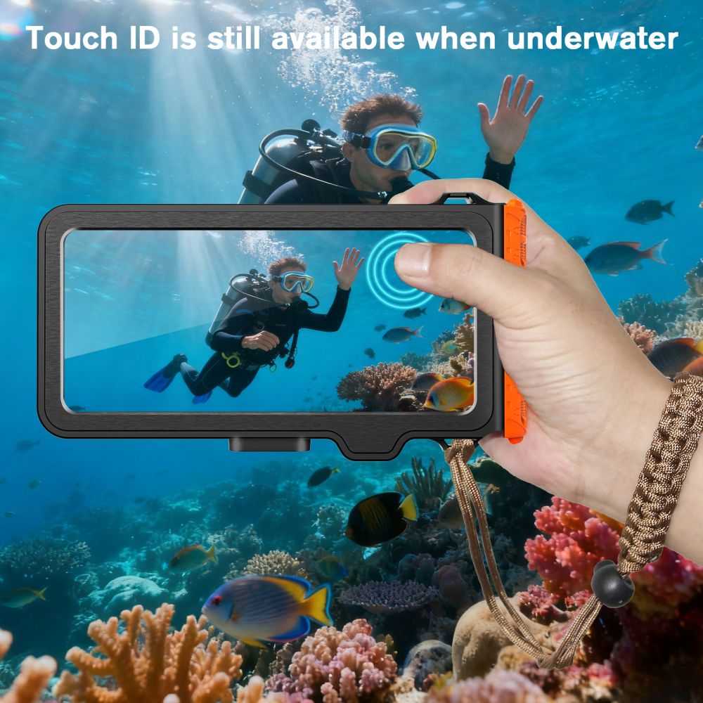 Tech-Protect IPX8 Pro Waterproof Phone Case - Orange and Black_6
