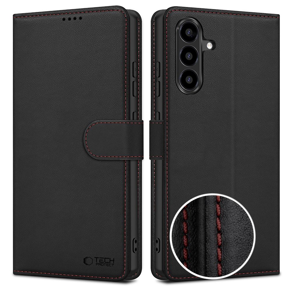 Tech-Protect Wallet Case for Samsung Galaxy A57 5G - Black and Red_0