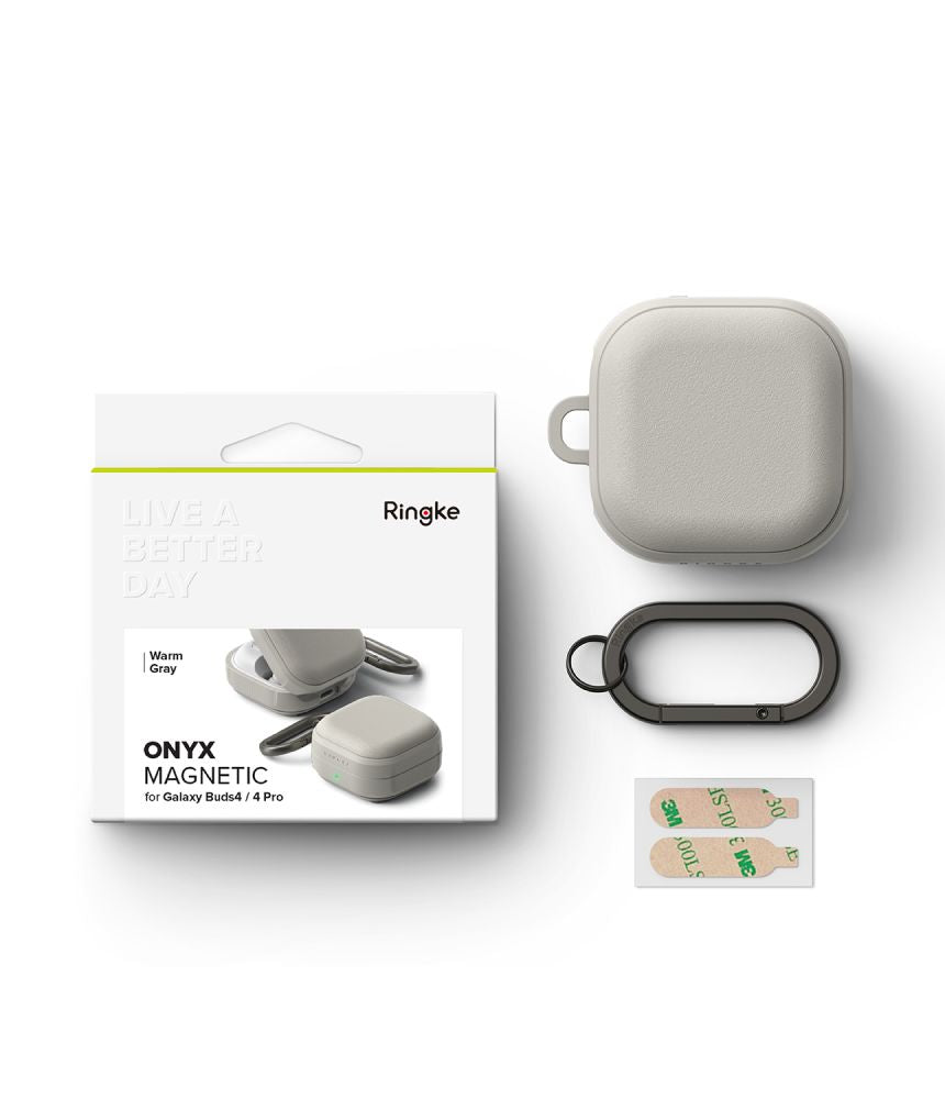 Ringke Onyx Magnetic Case for Samsung Galaxy Buds 4 / 4 Pro - Gray_6