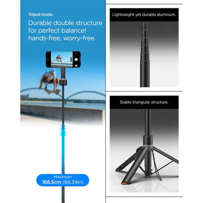 Spigen S581W MagSafe Bluetooth Selfie Stick and Tripod - Black_13