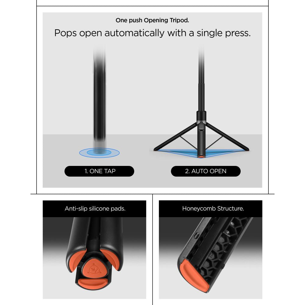 Spigen S581W MagSafe Bluetooth Selfie Stick and Tripod - Black_14