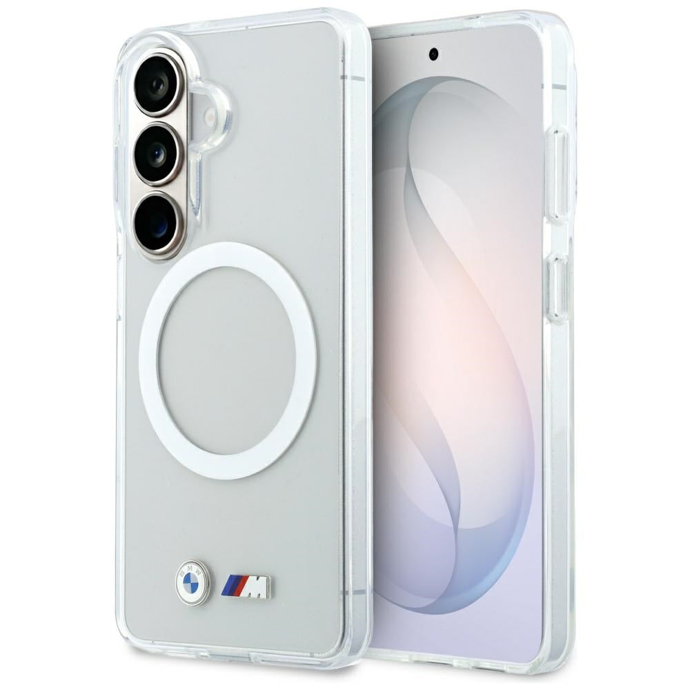 BMW IML Shockproof Metal Logo MagSafe Case for Samsung Galaxy S26 - Transparent_0