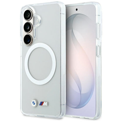 BMW IML Shockproof Metal Logo MagSafe Case for Samsung Galaxy S26 - Transparent_0