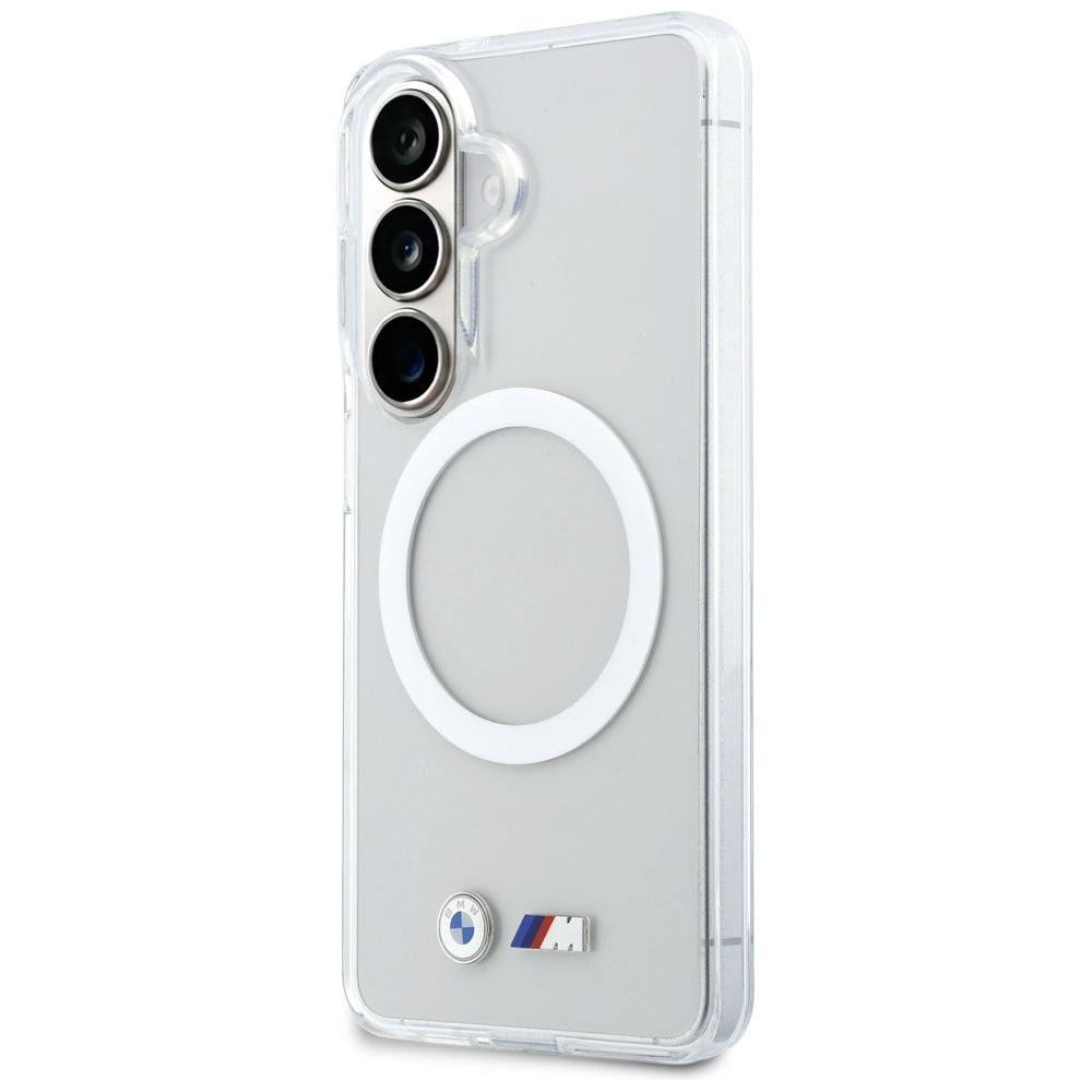 BMW IML Shockproof Metal Logo MagSafe Case for Samsung Galaxy S26 - Transparent_1