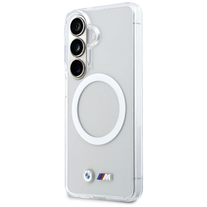 BMW IML Shockproof Metal Logo MagSafe Case for Samsung Galaxy S26 - Transparent_1