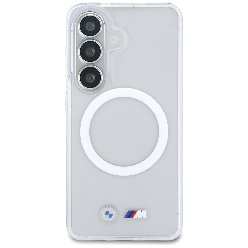 BMW IML Shockproof Metal Logo MagSafe Case for Samsung Galaxy S26 - Transparent_2