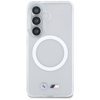 BMW IML Shockproof Metal Logo MagSafe Case for Samsung Galaxy S26 - Transparent_2