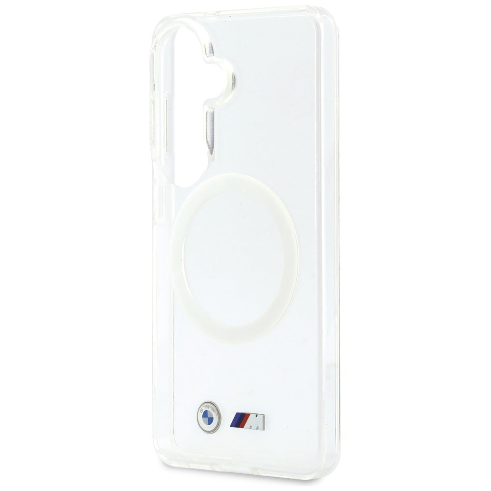 BMW IML Shockproof Metal Logo MagSafe Case for Samsung Galaxy S26 - Transparent_5