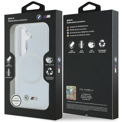 BMW IML Shockproof Metal Logo MagSafe Case for Samsung Galaxy S26 - Transparent_7