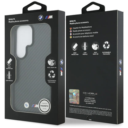 BMW M Kevlar Logo MagSafe Case for Samsung Galaxy S26 Ultra - Black_7