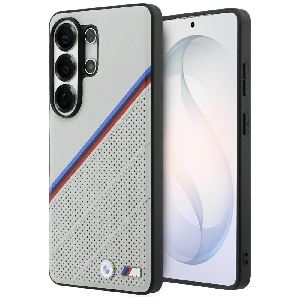 BMW Tricolor Metal Logo MagSafe Case for Samsung Galaxy S26 Ultra - Gray_0