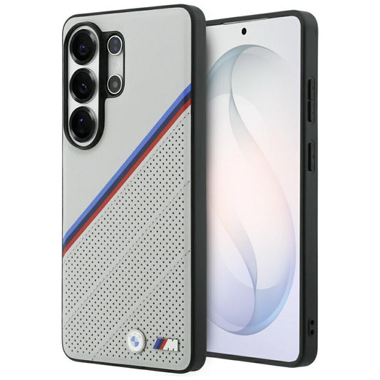 BMW Tricolor Metal Logo MagSafe Case for Samsung Galaxy S26 Ultra - Gray_0
