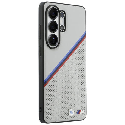 BMW Tricolor Metal Logo MagSafe Case for Samsung Galaxy S26 Ultra - Gray_3
