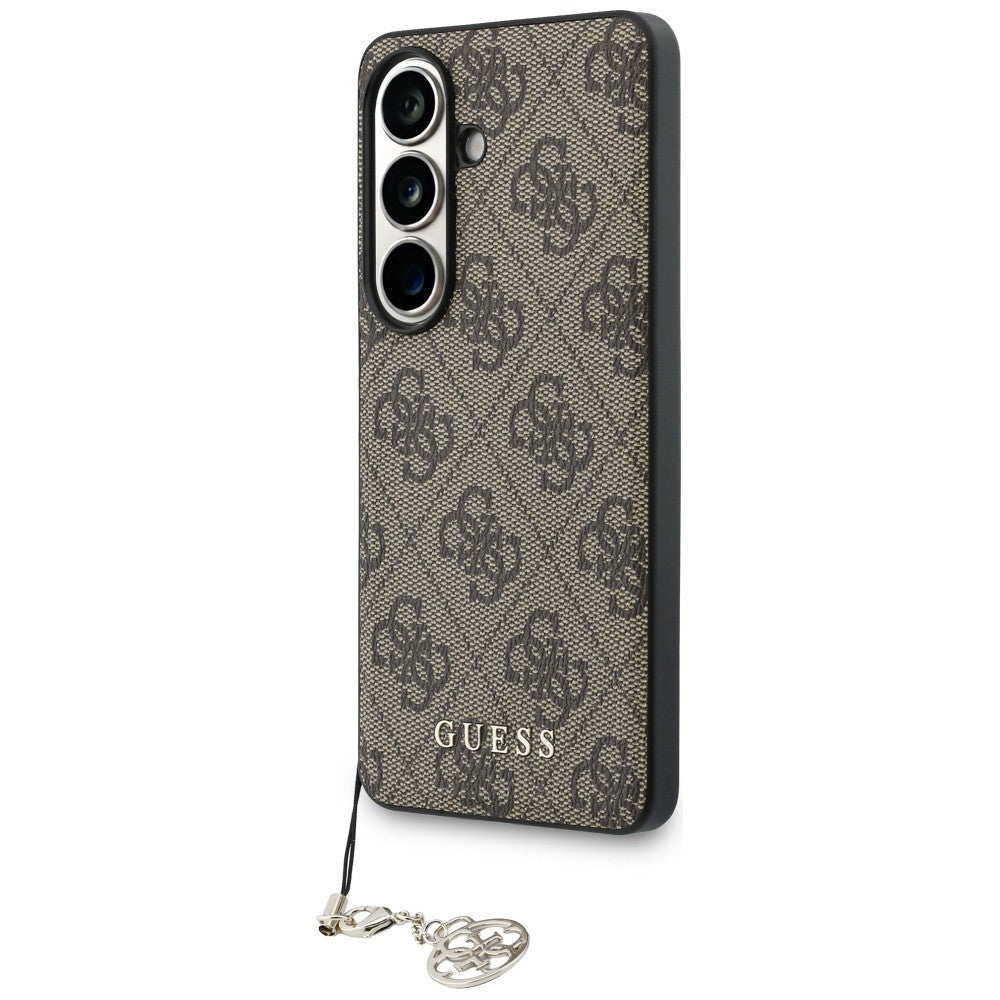 Guess 4G Classic Logo Charm MagSafe Case for Samsung Galaxy S26 - Brown_1