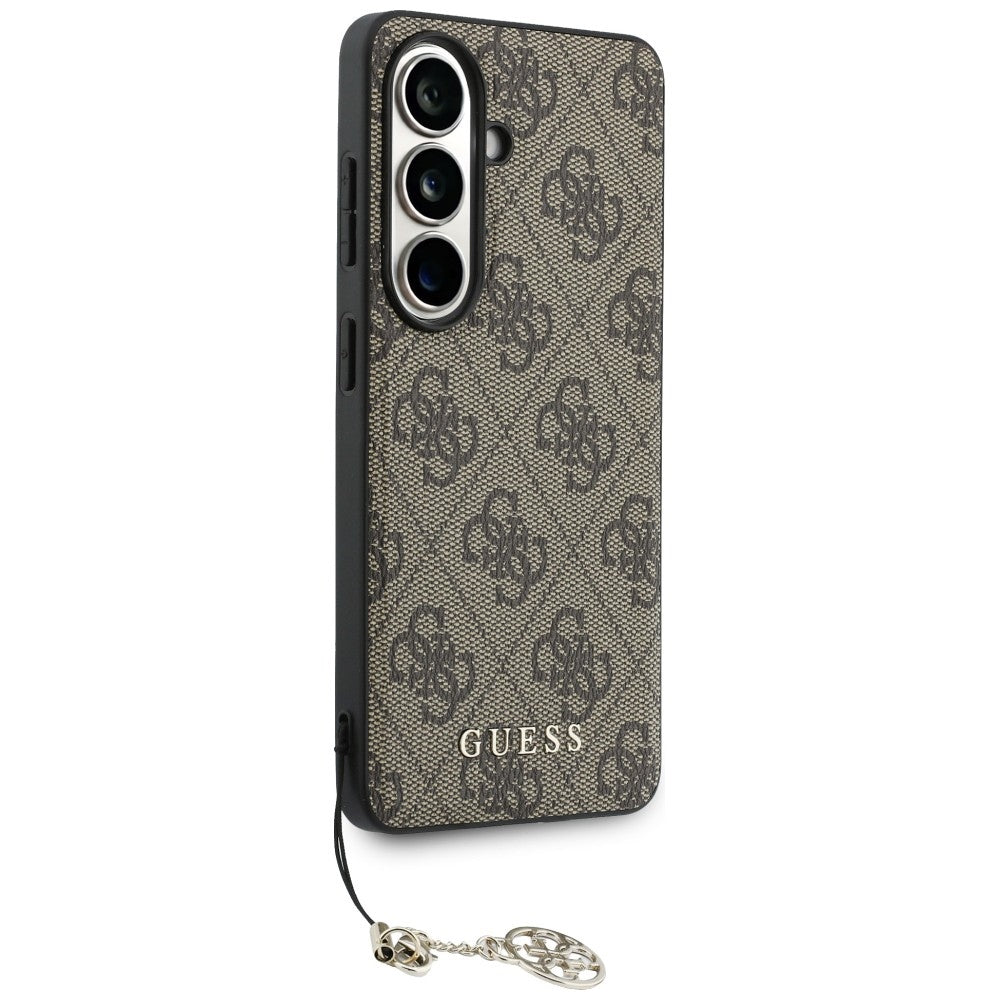 Guess 4G Classic Logo Charm MagSafe Case for Samsung Galaxy S26 - Brown_2