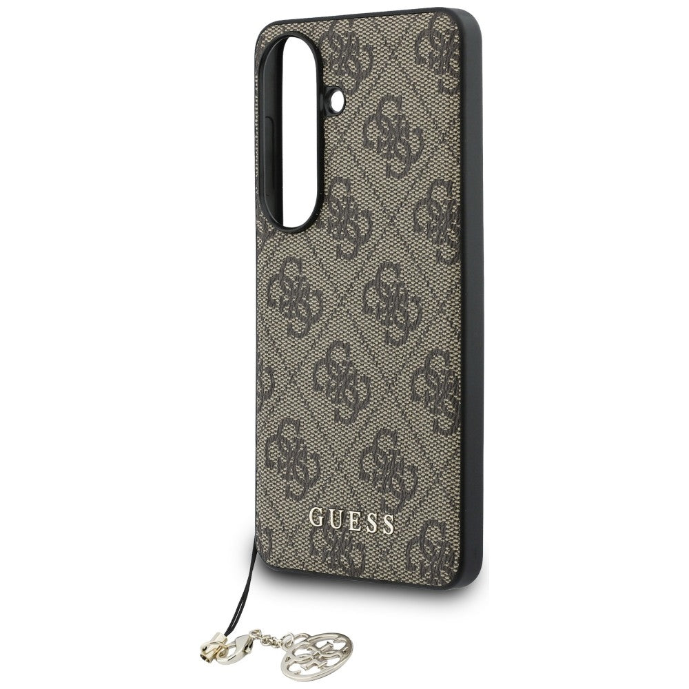 Guess 4G Classic Logo Charm MagSafe Case for Samsung Galaxy S26 - Brown_4