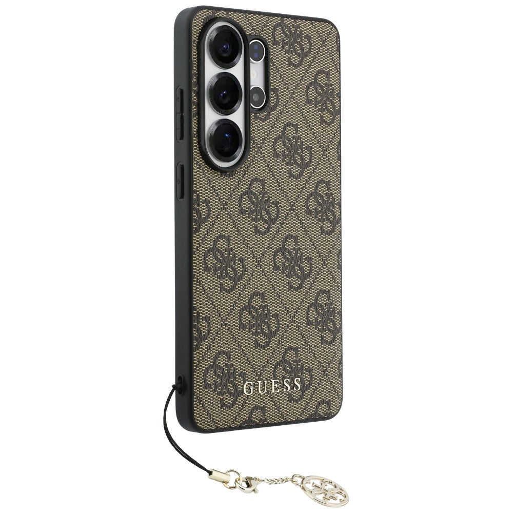 Guess 4G Classic Logo Charm MagSafe Case for Samsung Galaxy S26 Ultra - Brown_2