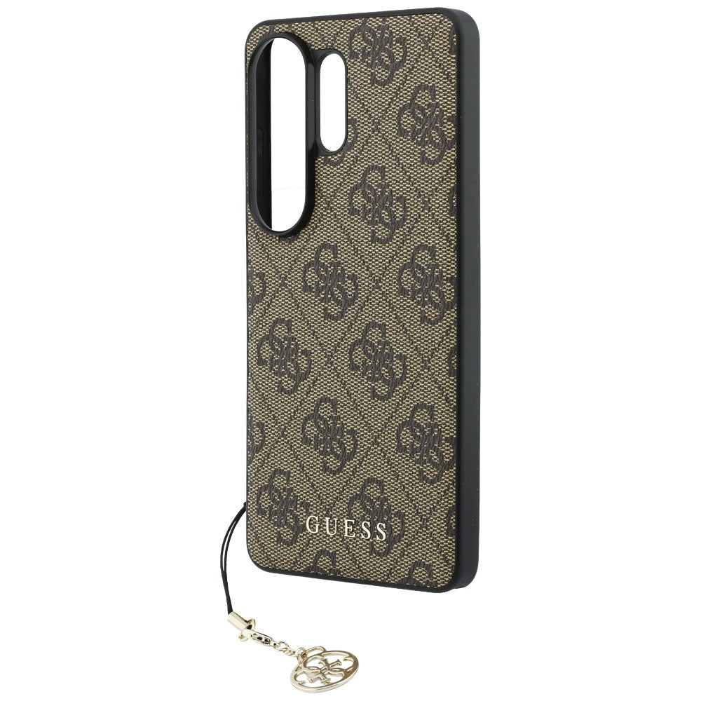 Guess 4G Classic Logo Charm MagSafe Case for Samsung Galaxy S26 Ultra - Brown_4